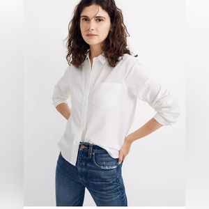 Madewell shrunken boyfriend Oxford white button down